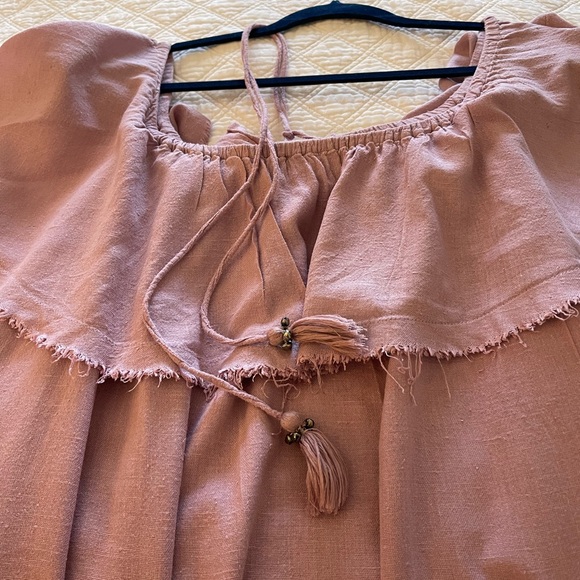 Free People off the shoulder sundress size L - Picture 4 of 4